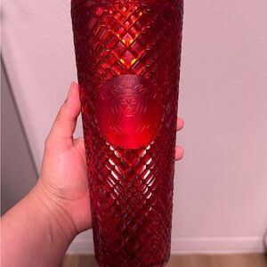 Starbucks Ruby Red Textured Tumbler